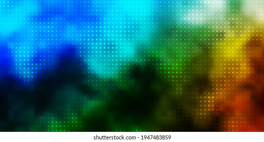 Light Blue, Green vector template with circles. Modern abstract illustration with colorful circle shapes. Pattern for wallpapers, curtains.