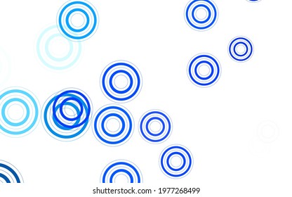 Light Blue, Green vector template with circles. Glitter abstract illustration with blurred drops of rain. Design for your business advert.