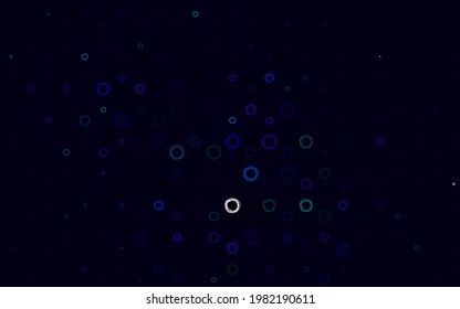Light Blue, Green vector template with circles. Glitter abstract illustration with blurred drops of rain. New template for your brand book.