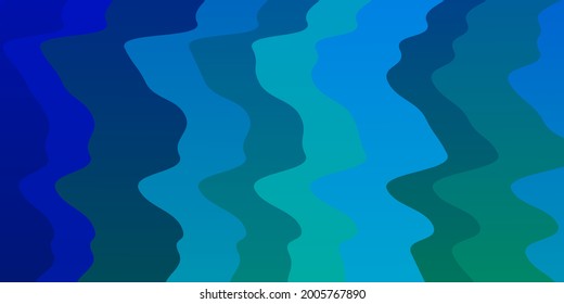 Light Blue, Green vector template with curves. Illustration in abstract style with gradient curved.  Best design for your ad, poster, banner.