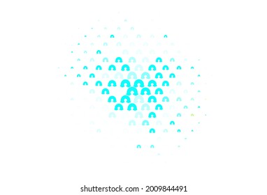 Light Blue, Green vector template with rainbow signs. Colorful design in abstract love style with rainbow forms. Design for support events.