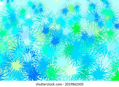 Light Blue, Green vector template with chaotic shapes. Illustration with colorful gradient shapes in abstract style. Elegant design for wallpapers.