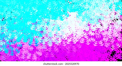 Light blue, green vector template with crystals, triangles. Beautiful illustration with triangles in nature style. Pattern for booklets, leaflets