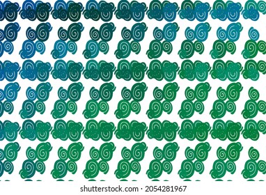Plantilla vectorial azul claro, verde con formas de burbuja. Muestra con formas de burbuja borrosa. Un nuevo diseño de mármol para tu negocio.