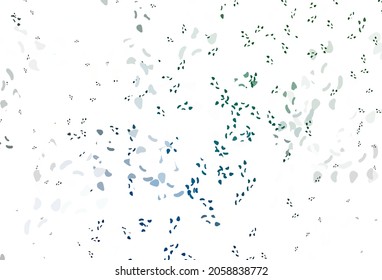 Light blue, green vector template with memphis shapes. Modern abstract illustration with colorful random forms. Elegant design for wallpapers.