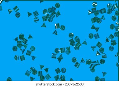 Light Blue, Green vector template with crystals, circles, squares. Glitter abstract illustration with spheres, squares, lines. Smart design for your business advert.