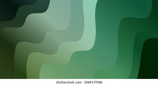 Azul claro, plantilla vectorial verde con líneas. Ilustración colorida en estilo abstracto con líneas dobladas. Diseño para su promoción comercial.