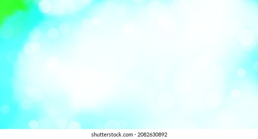 Light Blue, Green vector template with circles. Abstract colorful disks on simple gradient background. Pattern for booklets, leaflets.