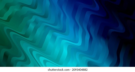 Light Blue, Green vector template with lines. Brand new colorful illustration with bent lines. Pattern for websites, landing pages.