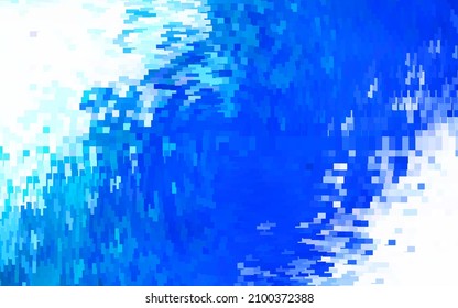 Light Blue, Green vector template with rhombus. Glitter abstract illustration with rectangular shapes. Best design for your ad, poster, banner.