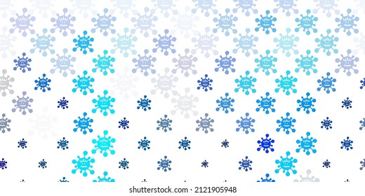 Light Blue, Green vector template with flu signs. Colorful abstract illustration with gradient medical shapes. Wallpaper for health protection.