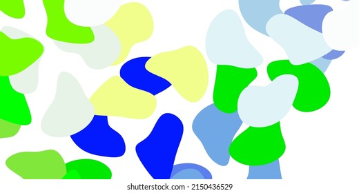 Light blue, green vector template with abstract forms. Colorful abstract forms with gradient in simple style. Background for cell phones.