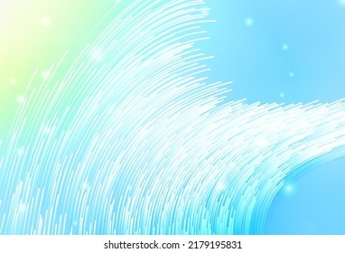 Light Blue, Green vector template with wry lines. A completely new colorful illustration in simple style. Simple template for your design.