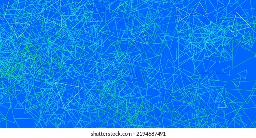 Plantilla vectorial azul claro, verde con formas triangulares. Ilustración abstracta inteligente con formas triangulares de estilo moderno. Material de las páginas de aterrizaje.