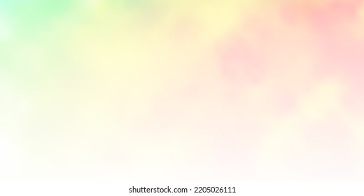 Light Blue, Green vector template with sky, clouds. Illustration in abstract style with gradient clouds. Colorful pattern for appdesign.