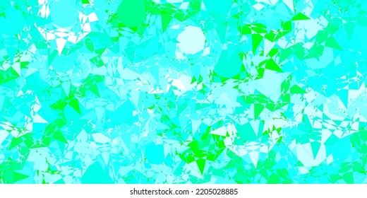 Light Blue, Green vector template with triangle shapes. Triangle shapes with colorful gradient in abstract style. Pattern for promotions.