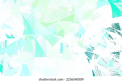 Light Blue, Green vector template with chaotic shapes. Colorful chaotic forms with gradient in modern style. Elegant design for wallpapers.