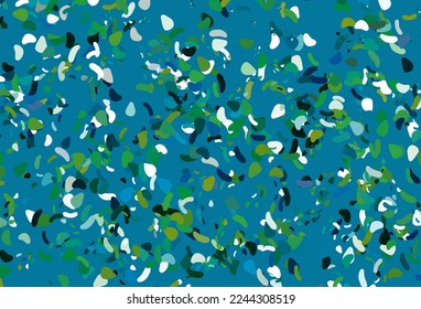 Light blue, green vector template with memphis shapes. Modern abstract illustration with colorful random forms. Best smart design for your business.
