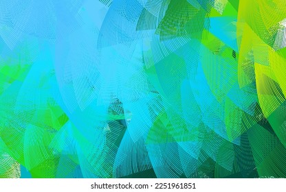 Light Blue, Green vector template with chaotic shapes. Colorful chaotic forms with gradient in modern style. Elegant design for wallpapers.