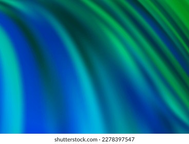 Light Blue, Green vector template with bent lines. Shining crooked illustration in marble style. A new texture for your  ad, booklets, leaflets.