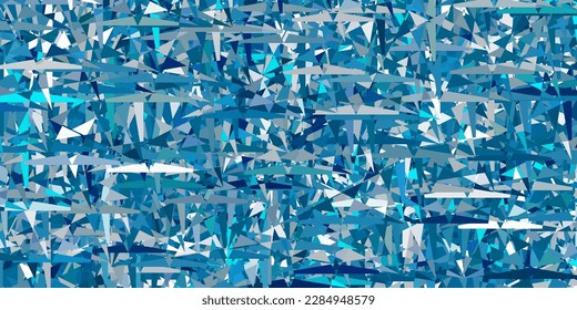 Azul claro, plantilla vectorial verde con cristales, triángulos. Triángulos sobre fondo abstracto con gradiente colorido. Diseño sencillo para su sitio web.