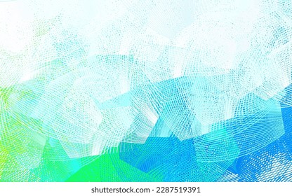Plantilla vectorial azul claro, verde con formas caóticas. Ilustración abstracta moderna con formas aleatorias coloridas. Fondo para un teléfono móvil.