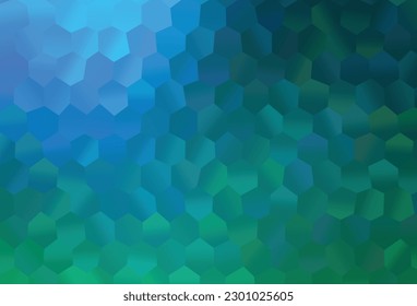 Light Blue, Green vector template in hexagonal style. Simple background with colorful hexagons. Beautiful design for your business advert.
