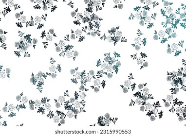 Plantilla vectorial azul claro, verde con formas caóticas. Ilustración con formas gradientes coloridas en estilo abstracto. Diseño moderno para su tarjeta de visita.
