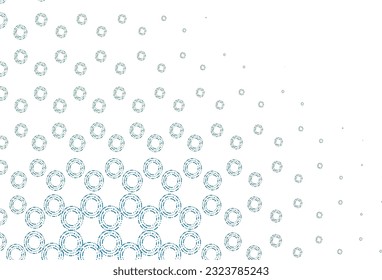Light blue, green vector template with circles. Illustration with set of shining colorful abstract circles. Pattern for ads, leaflets.