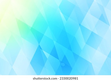 Azul claro, plantilla vectorial verde con rhombus. Hermosa ilustración con rectángulos y cuadrados. El patrón se puede usar para sitios web.