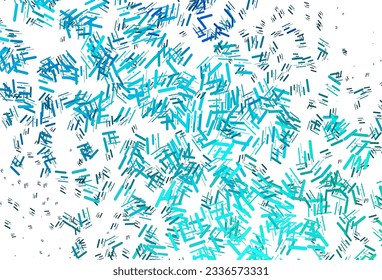 Light Blue, Green vector template with repeated sticks. Decorative shining illustration with lines on abstract template. Backdrop for TV commercials.