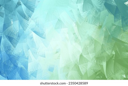 Light Blue, Green vector template with chaotic shapes. Modern abstract illustration with colorful random forms. Simple design for your web site.