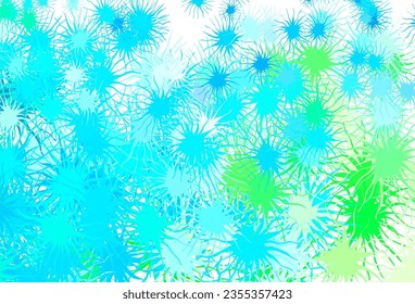 Light Blue, Green vector template with chaotic shapes. Illustration with colorful gradient shapes in abstract style. Elegant design for wallpapers.