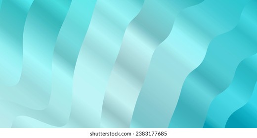 Light Blue, Green vector template with curves. Illustration in abstract style with gradient curved.  Pattern for busines booklets, leaflets