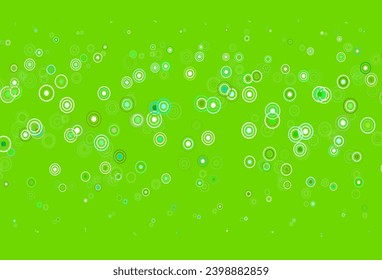 Light Blue, Green vector template with circles. Blurred decorative design in abstract style with bubbles. New template for your brand book.