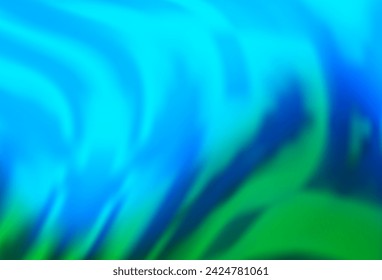Light Blue, Green vector template with bent lines. Creative geometric illustration in marble style with gradient. A completely new marble design for your business.