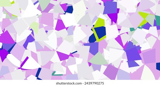 Plantilla de vector azul claro, verde con cristales, triángulos. Diseño decorativo en estilo abstracto con triángulos. Plantilla para fondos de pantalla.