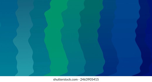 Light Blue, Green vector template with wry lines. Bright illustration with gradient circular arcs. Best design for your ad, poster, banner.