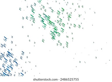 Light Blue, Green vector template with repeated sticks. Decorative shining illustration with lines on abstract template. Best design for your ad, poster, banner.