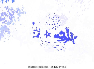Modelo de vetor azul claro, verde com formas caóticas. Formas caóticas coloridas com gradiente em estilo moderno. Design simples para o seu site.