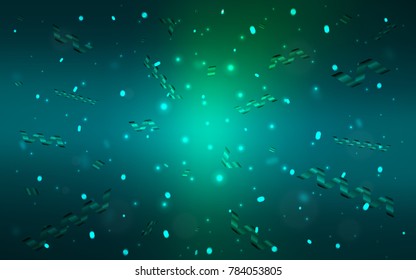 Light Blue, Green vector template with carnival confetti. Confetti on blurred abstract background with colorful gradient. New design for ad, poster, banner of your Party.