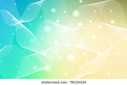 Light Blue, Green vector template with carnival confetti. Blurred decorative design in anniversary style with confetti. The pattern can be used for carnival, festival leaflets.