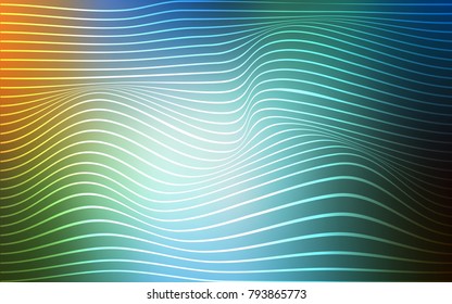 Light Blue, Green vector template with shining lines. An elegant bright illustration with gradient. Pattern for your business design.