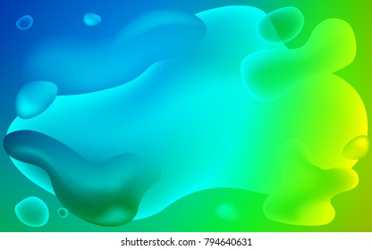 Light Blue, Green vector template with lava shapes. Modern gradient abstract illustration with bandy lines. The best blurred design for your business.