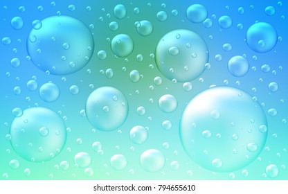 Light Blue, Green vector template with circles. Illustration with set of shining colorful abstract circles. The pattern can be used for ads, leaflets of liquid.