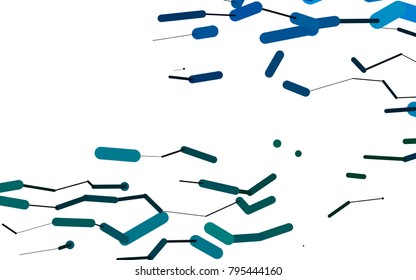 Light Blue, Green vector template with repeated sticks. Shining colored illustration with rounded stripes. The pattern can be used as ads, poster, banner for medicine.