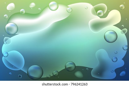 Light Blue, Green vector template with bubble shapes. Modern gradient abstract illustration with bandy lines. Brand-new design for your ads, poster, banner.