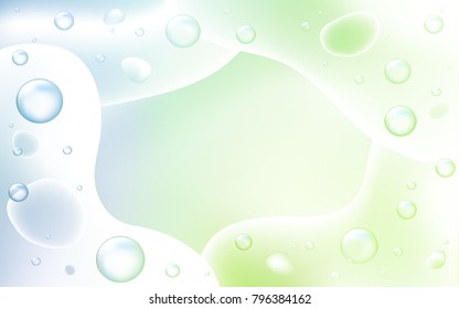 Light Blue, Green vector template with lines, ovals. Colorful abstract illustration with gradient lines. Memphis style for your business design.