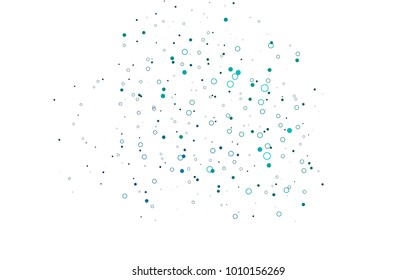 Light Blue, Green vector  texture with disks. Modern abstract illustration with colorful water drops. The pattern can be used for ads, leaflets of liquid.