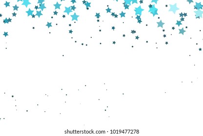 Light Blue, Green vector texture with beautiful stars. Glitter abstract illustration with colored stars. The pattern can be used for wrapping gifts.